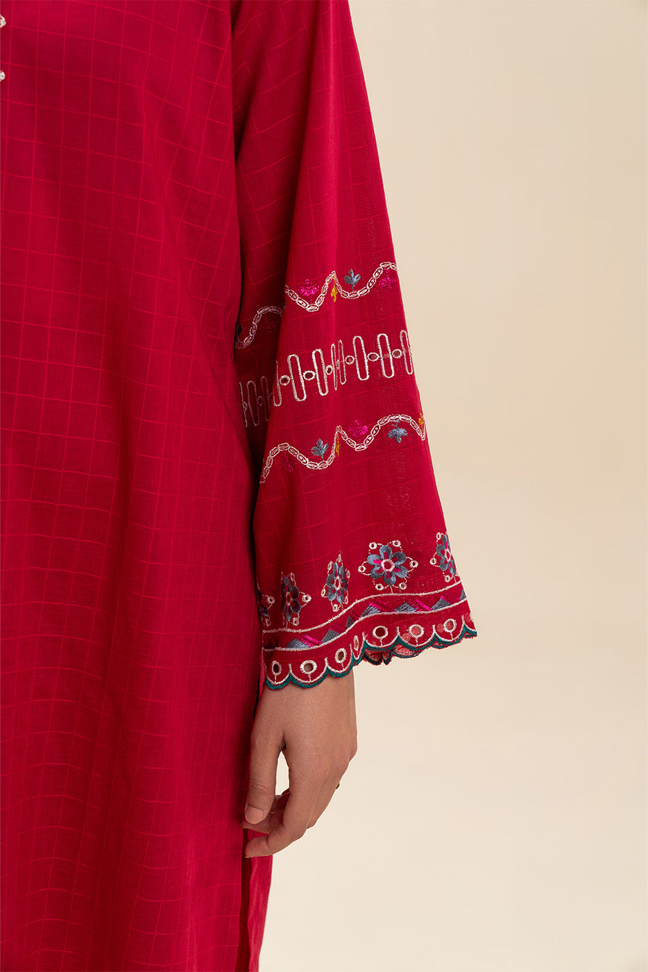 2 PIECE EMBROIDERED DORIA SUIT (PRET)