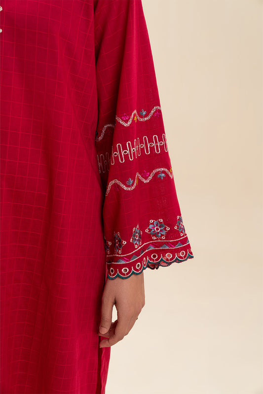 2 PIECE EMBROIDERED DORIA SUIT (PRET)