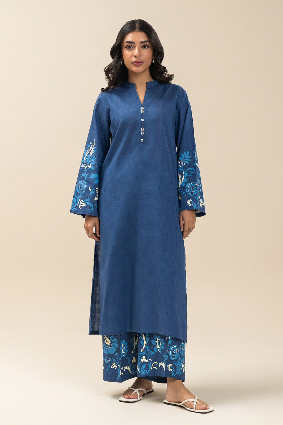 2 PIECE BASIC DORIA PEACH SUIT (PRET)