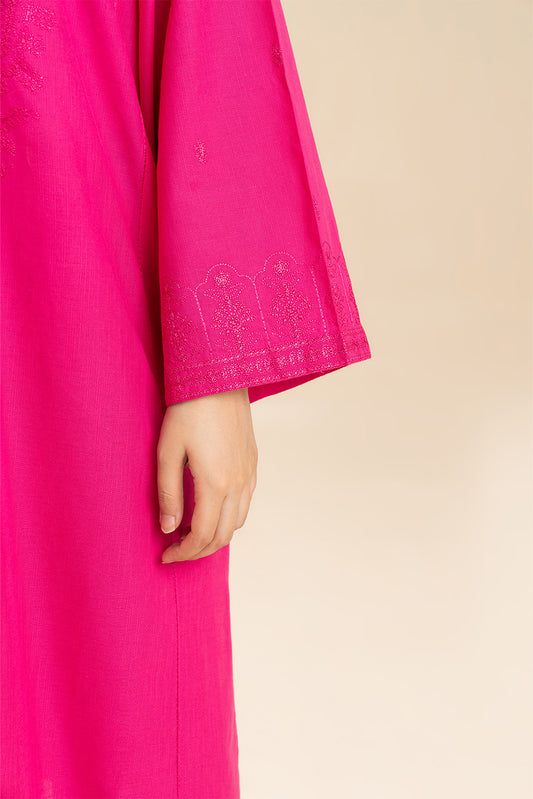 2 PIECE EMBROIDERED SLUB SUIT (PRET)