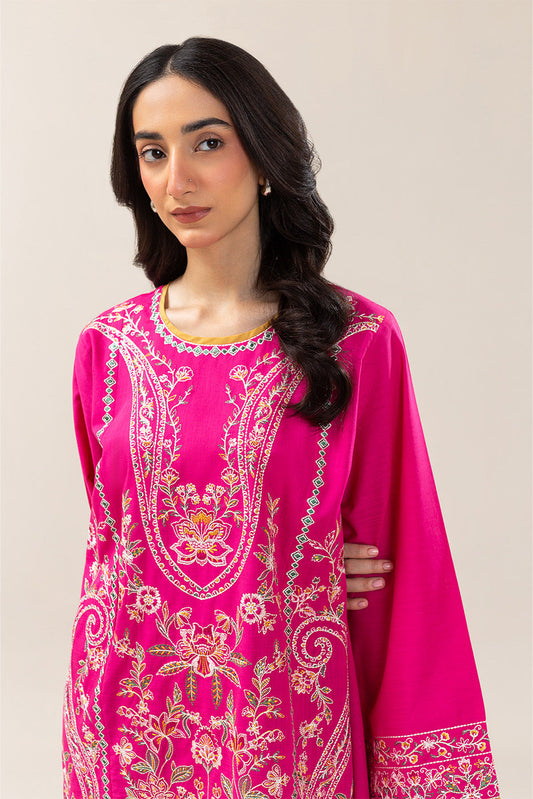 2 PIECE EMBROIDERED TWO WAY SLUB SUIT (PRET)