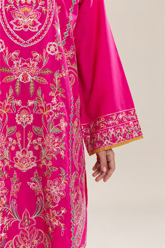 2 PIECE EMBROIDERED TWO WAY SLUB SUIT (PRET)