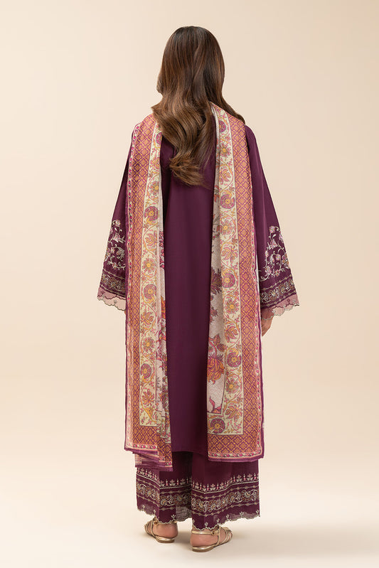2 PIECE EMBROIDERED TWO WAY SLUB SUIT (PRET)