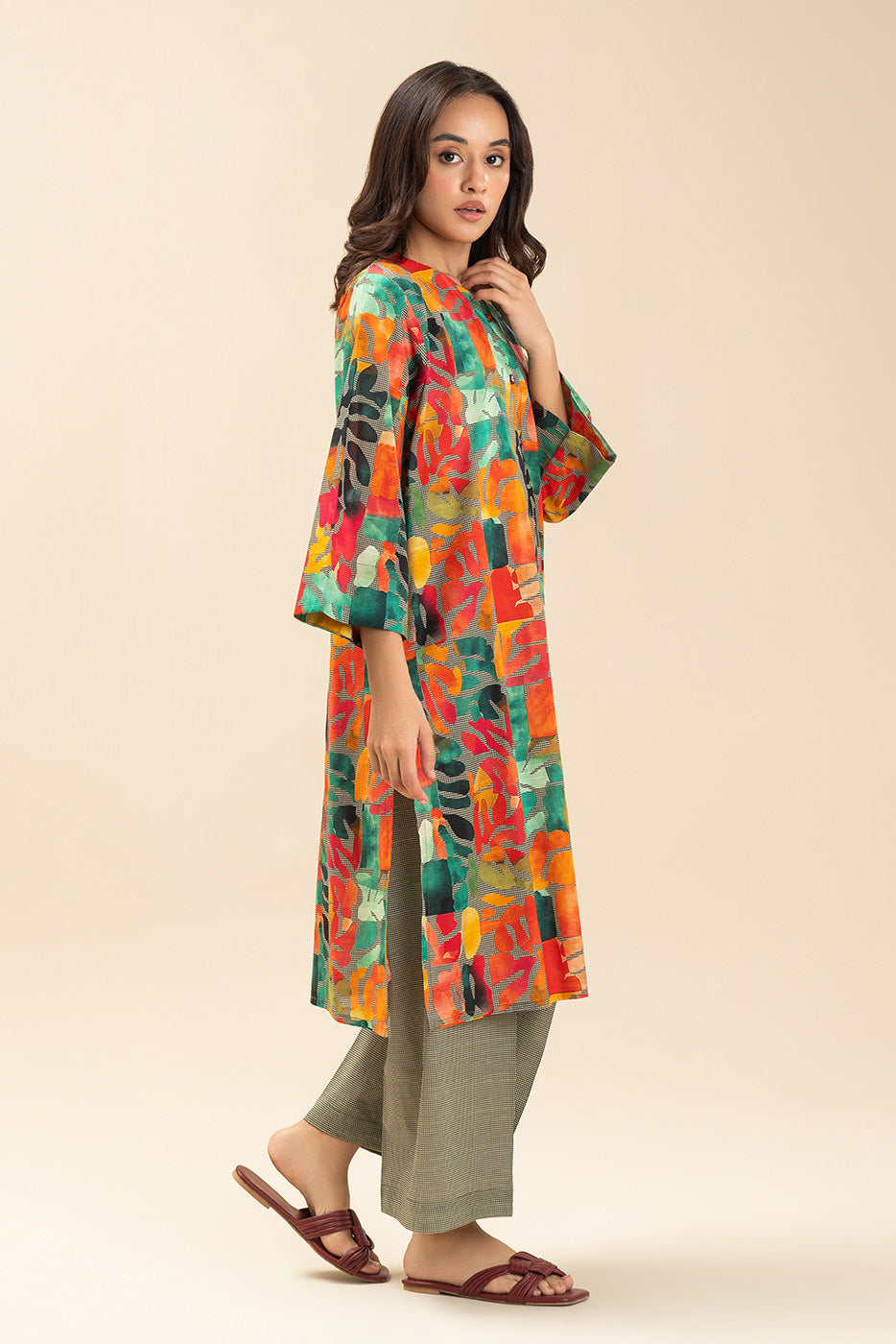 PRINTED DORIA LAWN SHIRT (PRET)