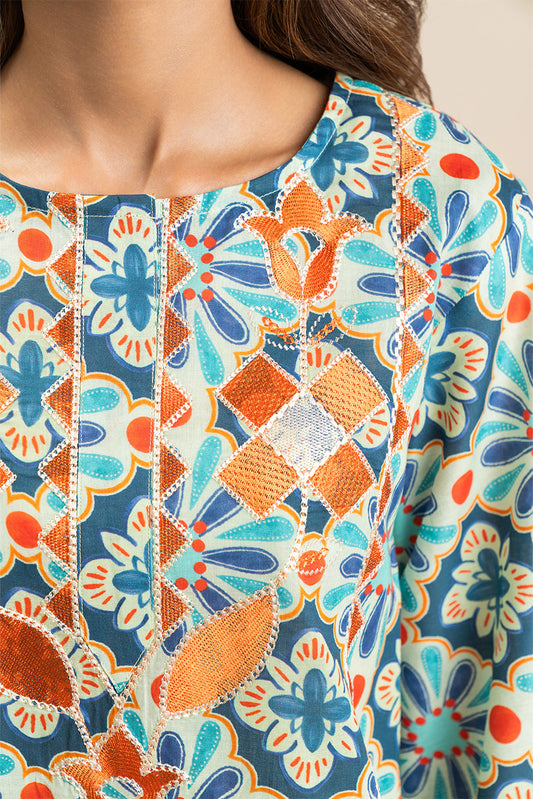 2 PIECE EMBROIDERED LAWN SUIT (PRET)