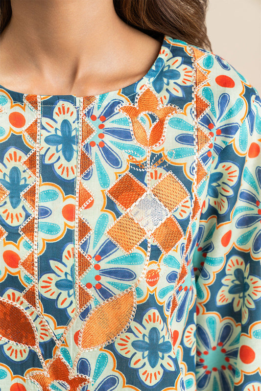 2 PIECE EMBROIDERED LAWN SUIT (PRET)