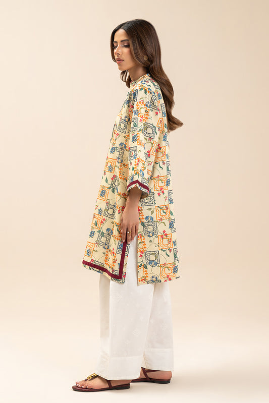 PRINTED TWO WAY SLUB SHIRT (PRET)