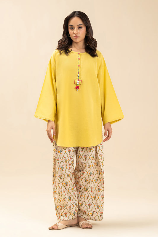EMBROIDERED SLUB SHIRT (FLOW)