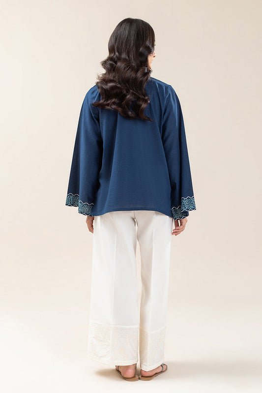 EMBROIDERED YARN DYED TOP (FLOW)