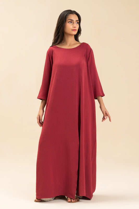 PRINTED POLY CREPE DRESS (FLOW)
