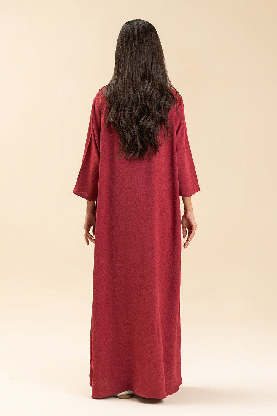 PRINTED POLY CREPE DRESS (FLOW)