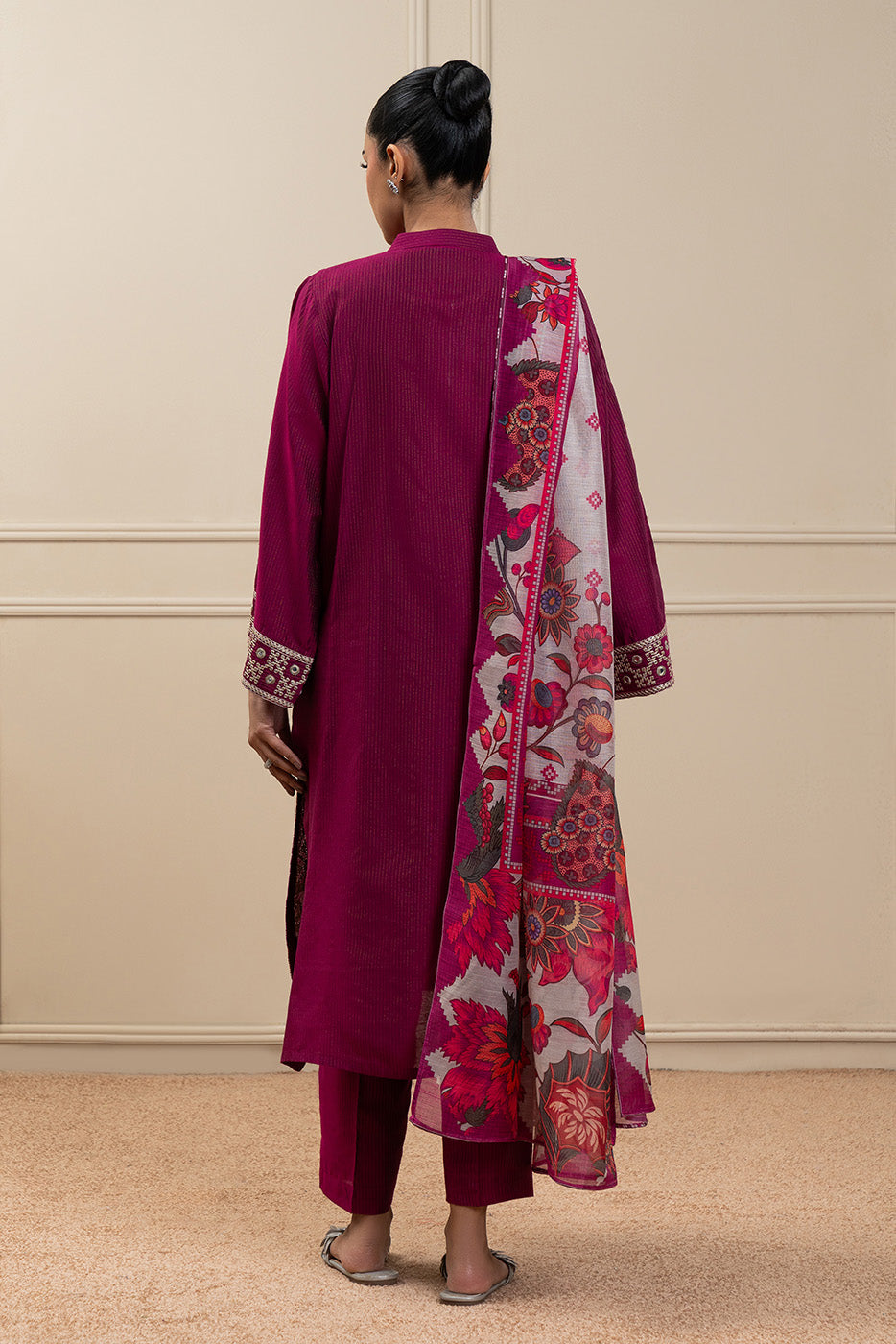 3 PIECE EMBROIDERED TWO TONE MISSOURI SUIT (HIGH CASUAL)