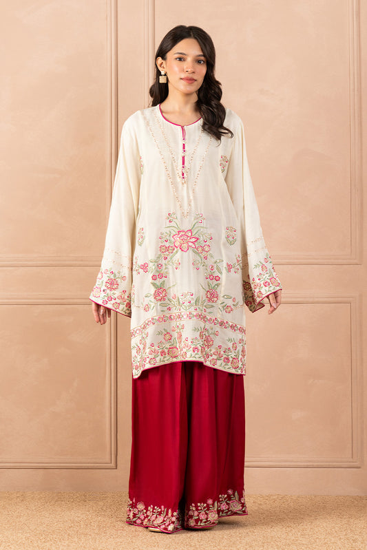 2 PIECE EMBROIDERED RAW SILK SUIT (LUXURY PRET)