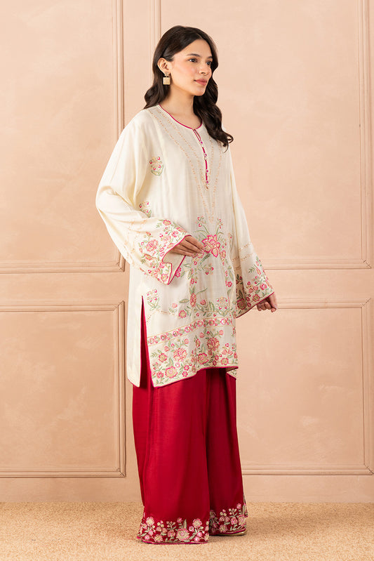 2 PIECE EMBROIDERED RAW SILK SUIT (LUXURY PRET)