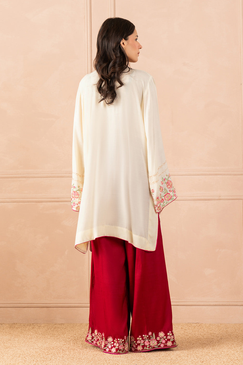 2 PIECE EMBROIDERED RAW SILK SUIT (LUXURY PRET)