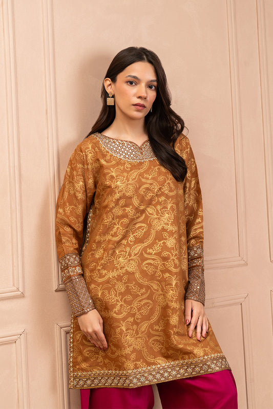 2 PIECE EMBROIDERED RAW SILK SUIT (LUXURY PRET)