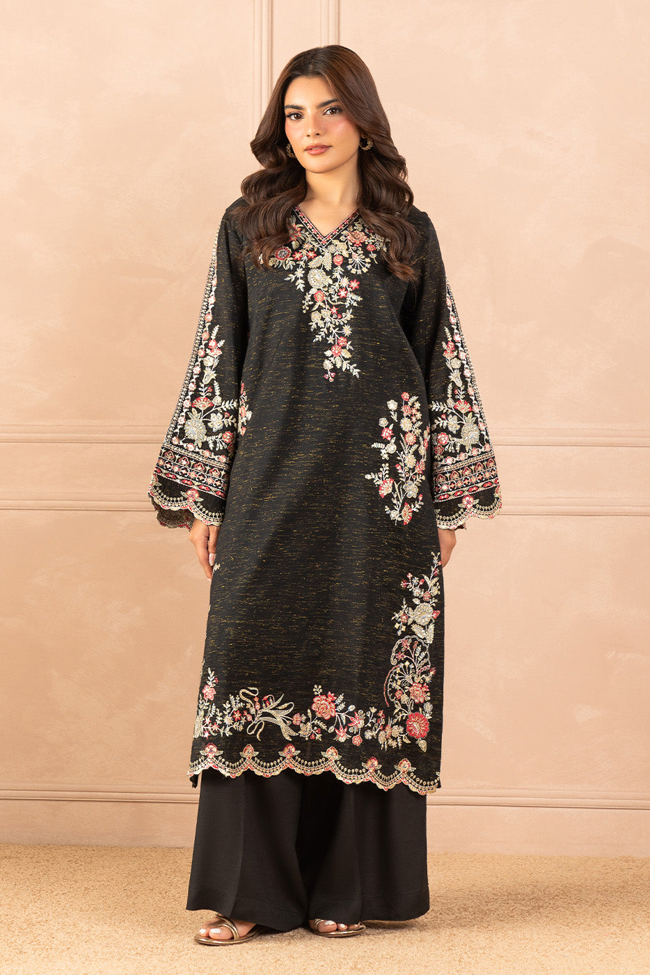 2 PIECE EMBROIDERED ZARI JACQUARD SUIT (LUXURY PRET)