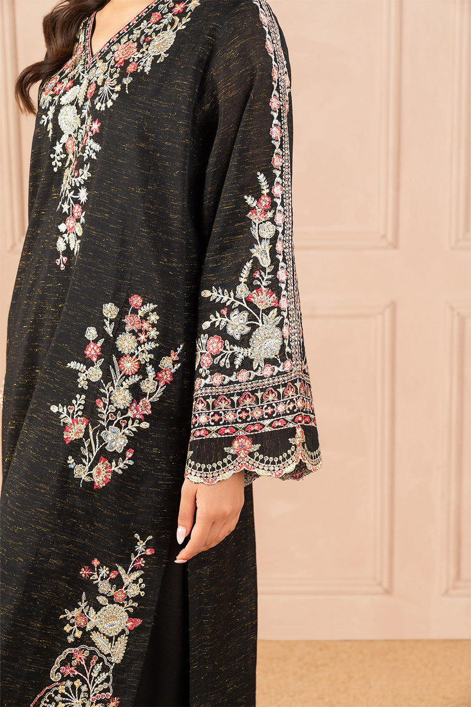 2 PIECE EMBROIDERED ZARI JACQUARD SUIT (LUXURY PRET)