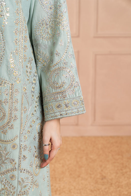 2 PIECE EMBROIDERED TWO TONE SUIT (LUXURY PRET)