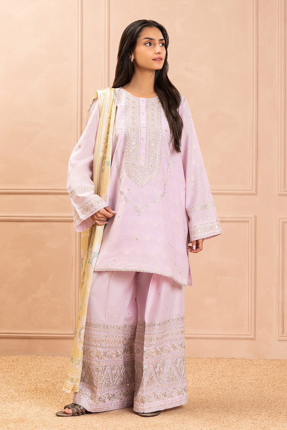 EMBROIDERED ZARI JACQUARD SHIRT (LUXURY PRET)