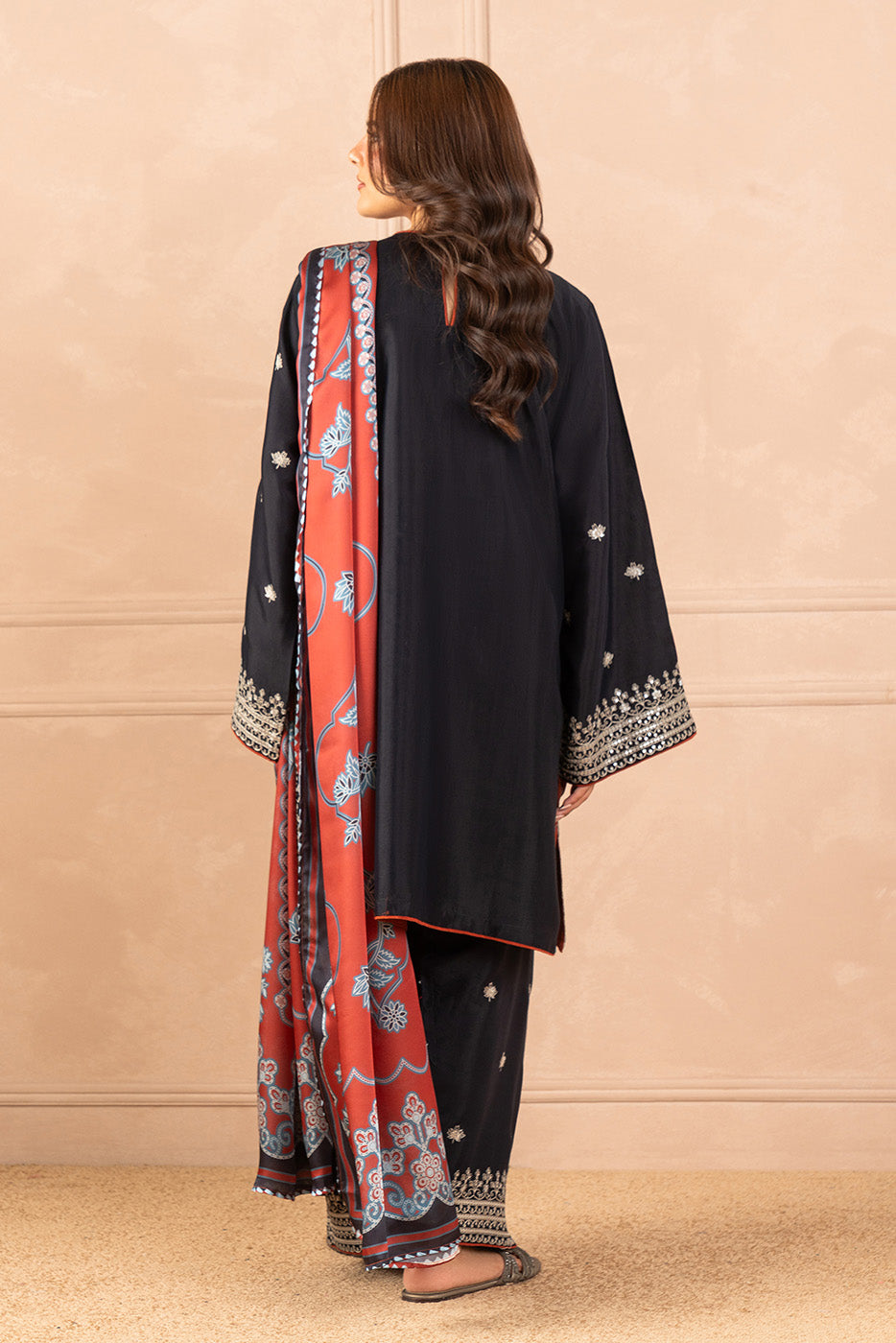 3 PIECE EMBROIDERED RAW SILK SUIT (LUXURY PRET)