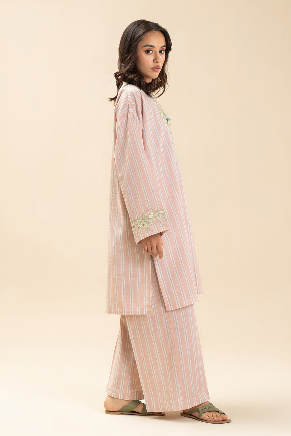 2 PIECE SOLID DOBBY SUIT (PRET)