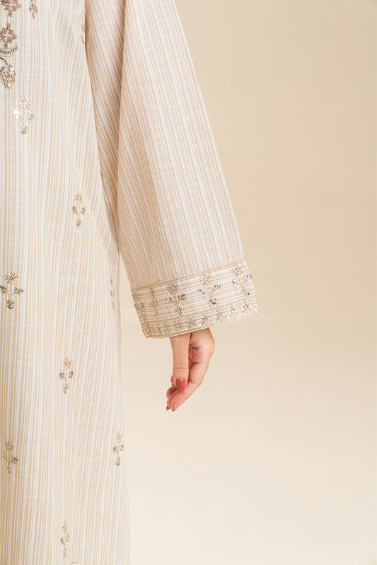 2 PIECE EMBROIDERED DOBBY SUIT (PRET)