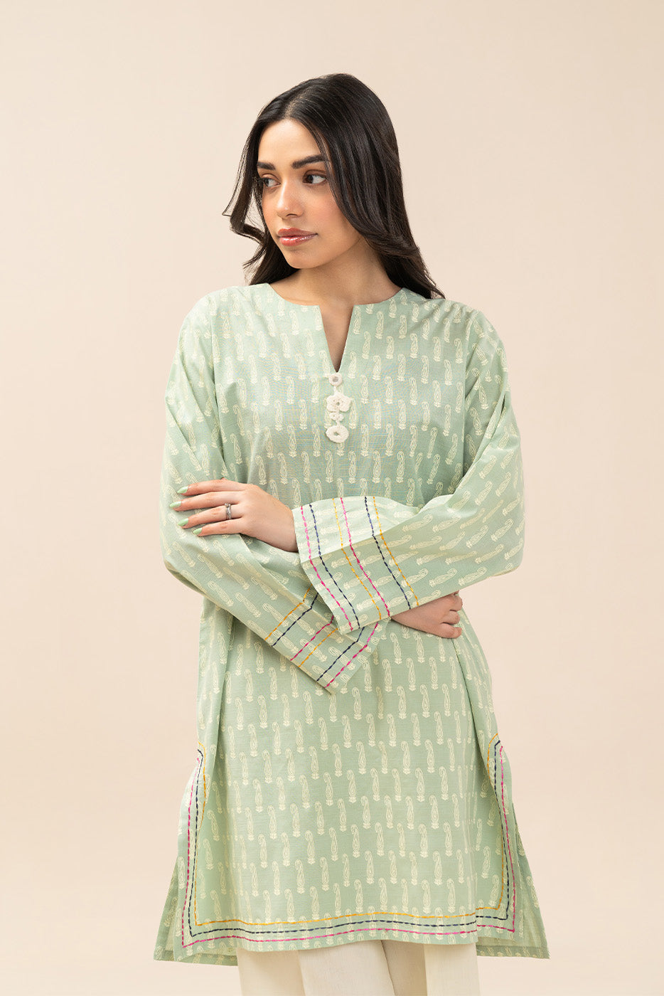PRINTED SLUB SHIRT (PRET)