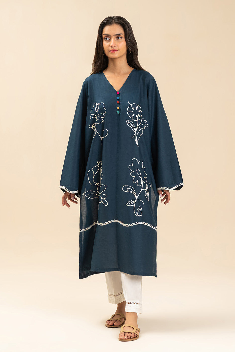 EMBROIDERED LAWN SHIRT (PRET)