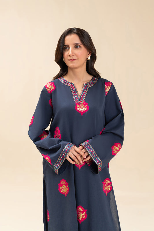 EMBROIDERED LUREX JACQUARD SHIRT (PRET)