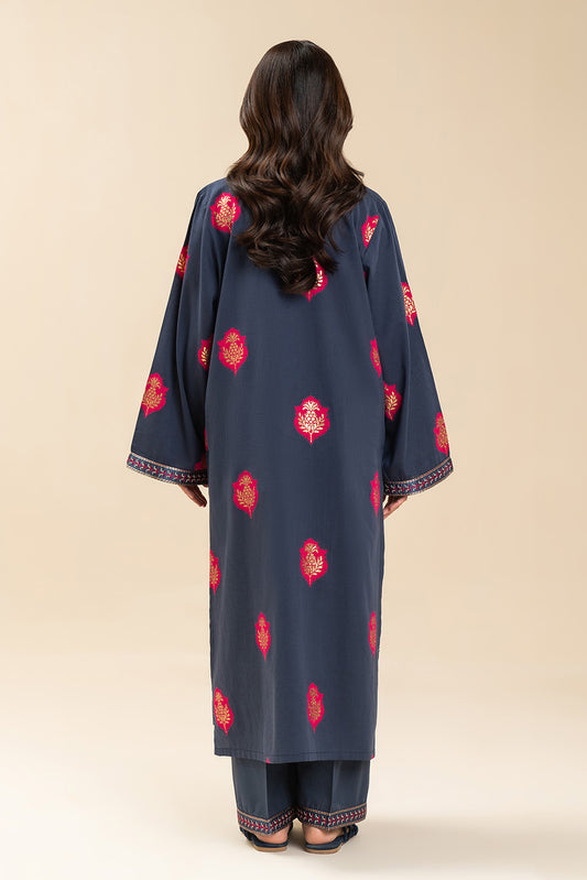 2 PIECE EMBROIDERED LUREX JACQUARD SUIT (PRET)
