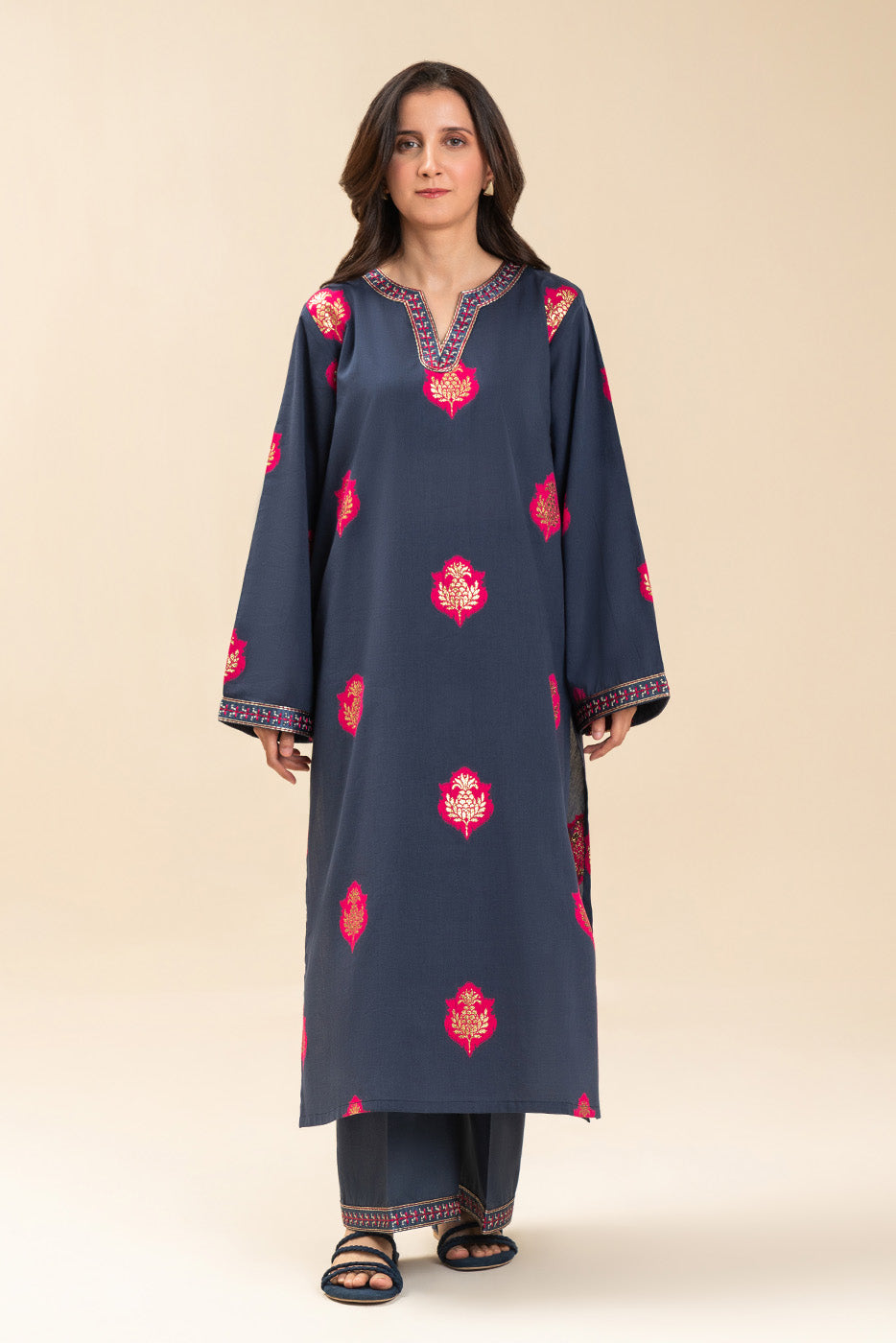 EMBROIDERED LUREX JACQUARD SHIRT (PRET)