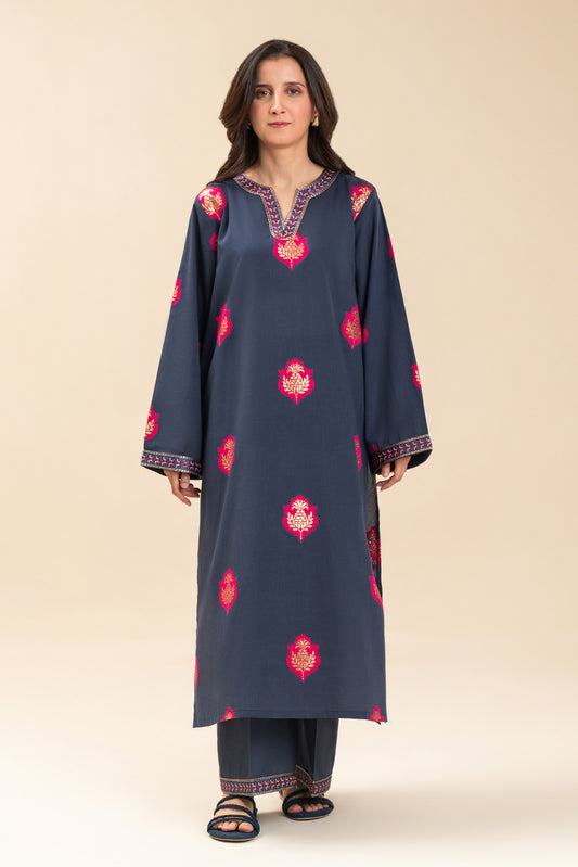 EMBROIDERED LUREX JACQUARD SHIRT (PRET)