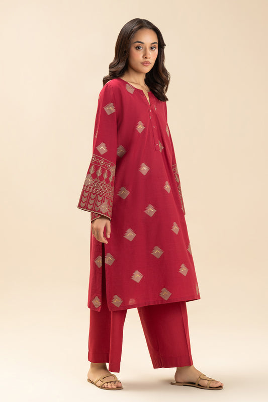 EMBROIDERED LUREX JACQUARD SHIRT (PRET)