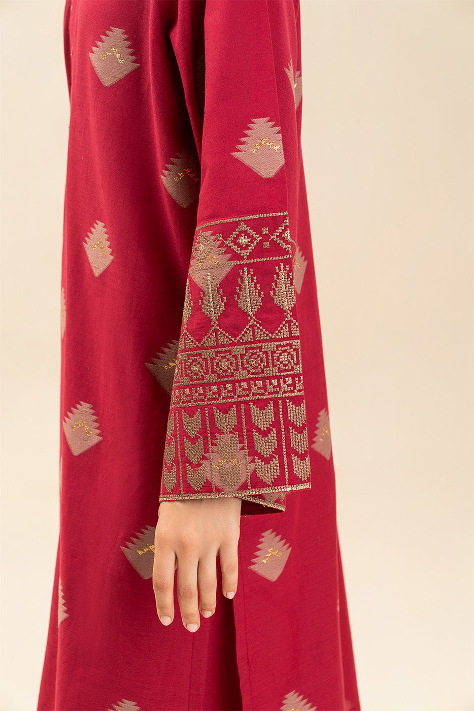 EMBROIDERED LUREX JACQUARD SHIRT (PRET)