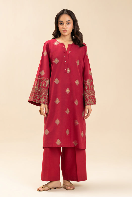EMBROIDERED LUREX JACQUARD SHIRT (PRET)