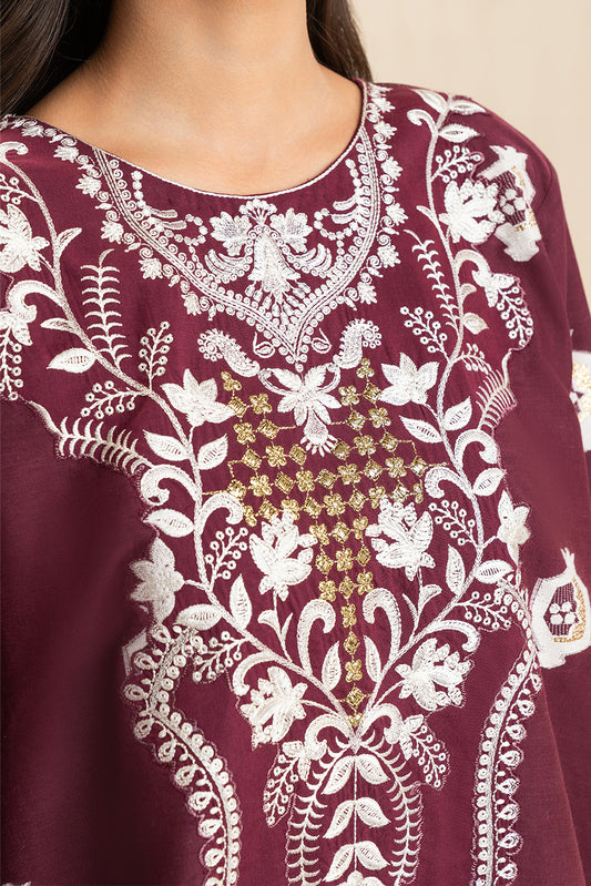 EMBROIDERED LUREX JACQUARD SHIRT (PRET)