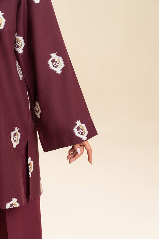 EMBROIDERED LUREX JACQUARD SHIRT (PRET)