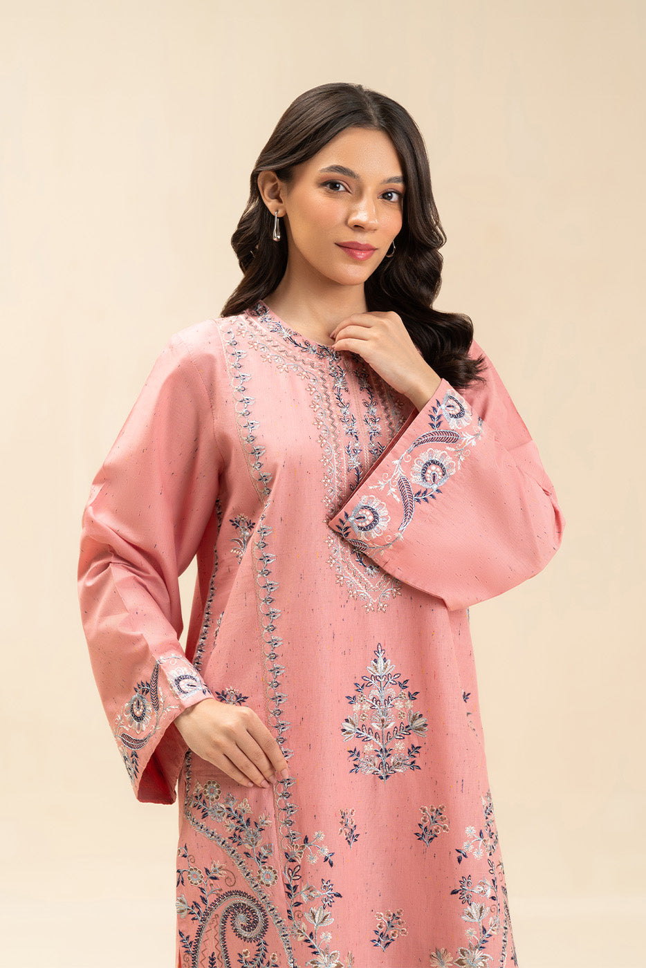 2 PIECE EMBROIDERED MULTI NEPS SUIT (PRET)