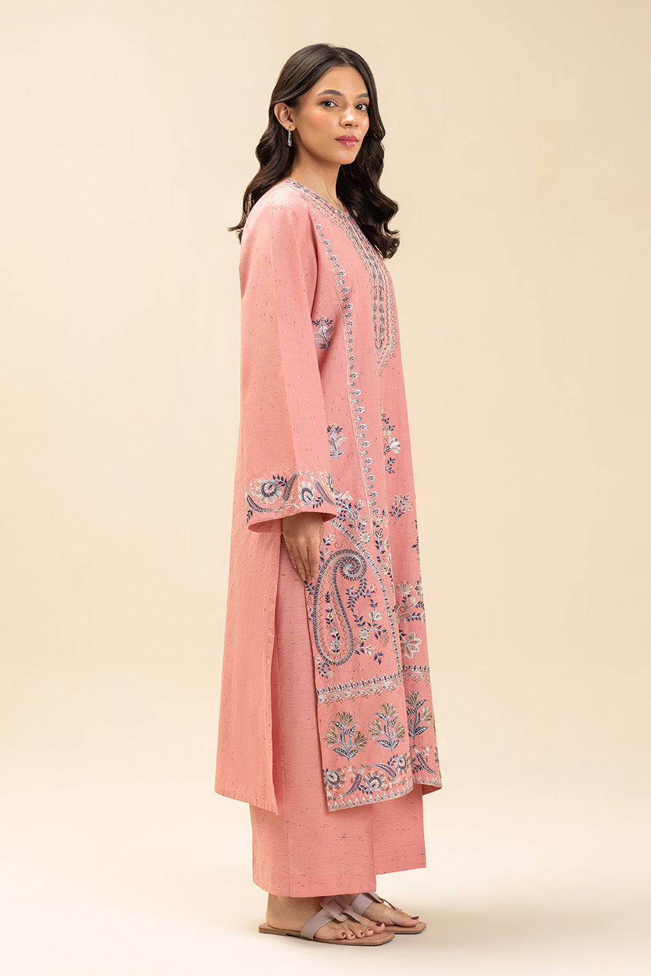 2 PIECE EMBROIDERED MULTI NEPS SUIT (PRET)