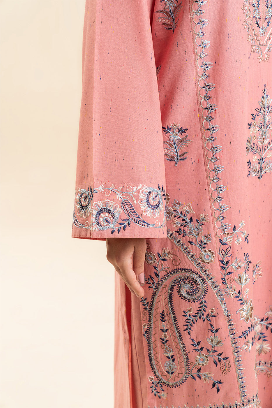 2 PIECE EMBROIDERED MULTI NEPS SUIT (PRET)