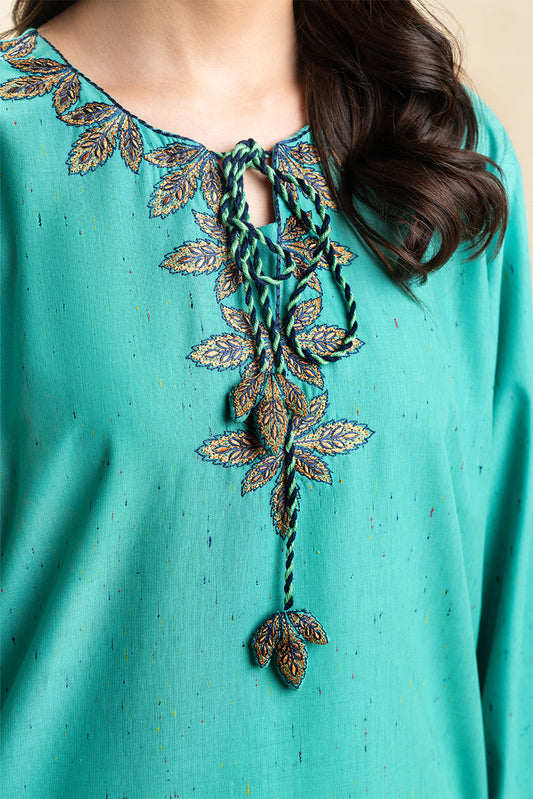 2 PIECE EMBROIDERED MULTI NEPS SUIT (PRET)