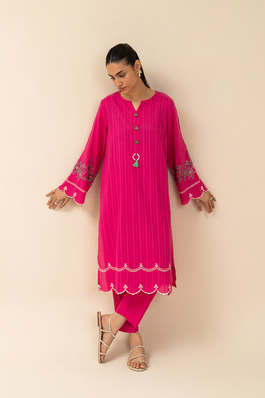 2 PIECE EMBROIDERED NENO KARA SUIT (PRET)