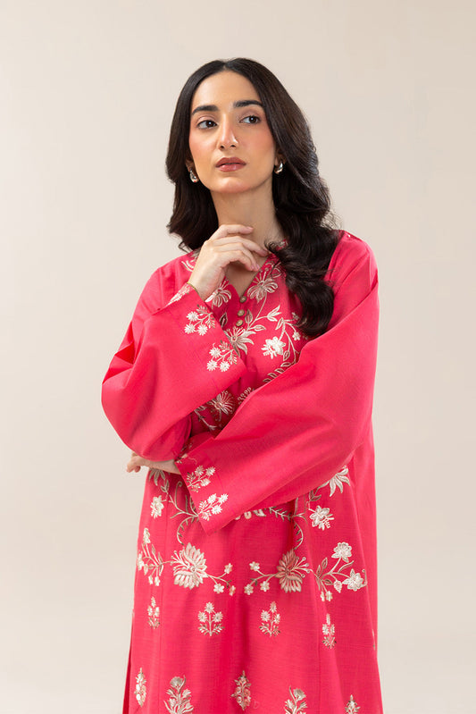 2 PIECE EMBROIDERED TWO WAY SLUB SUIT (PRET)