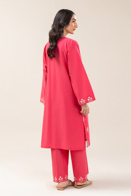 2 PIECE EMBROIDERED TWO WAY SLUB SUIT (PRET)