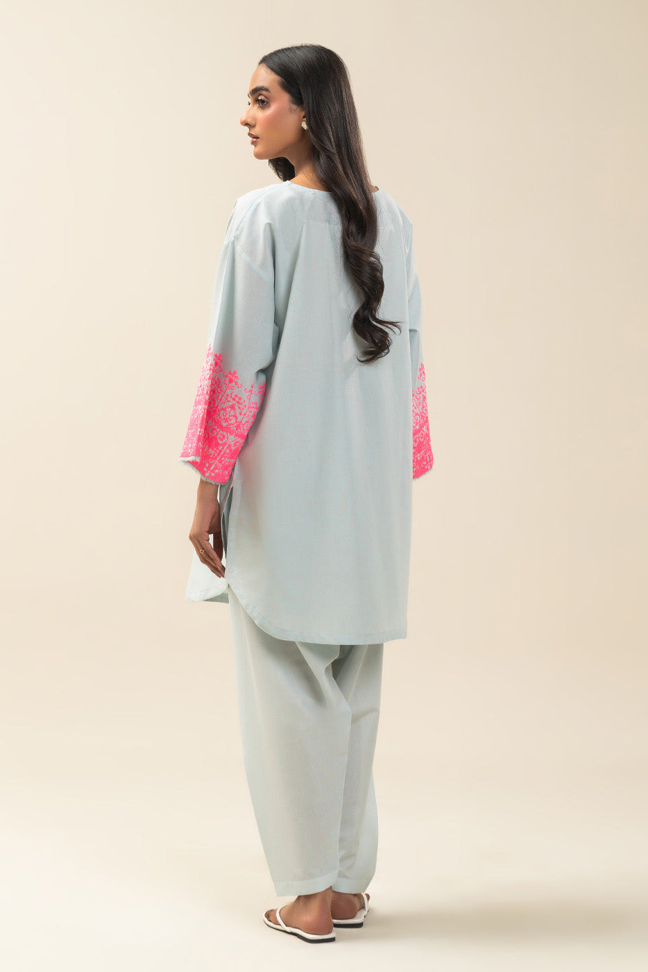 2 PIECE EMBROIDERED NEON NEPS SUIT (PRET)