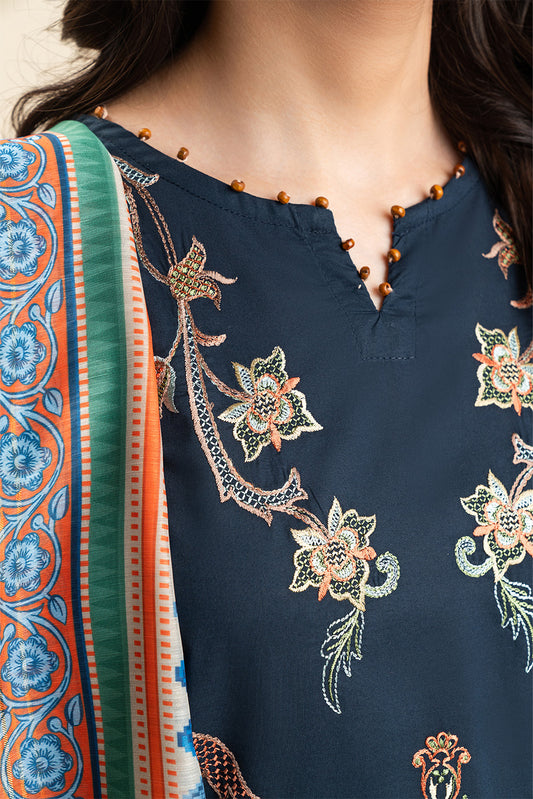3 PIECE EMBROIDERED LAWN SUIT (PRET)