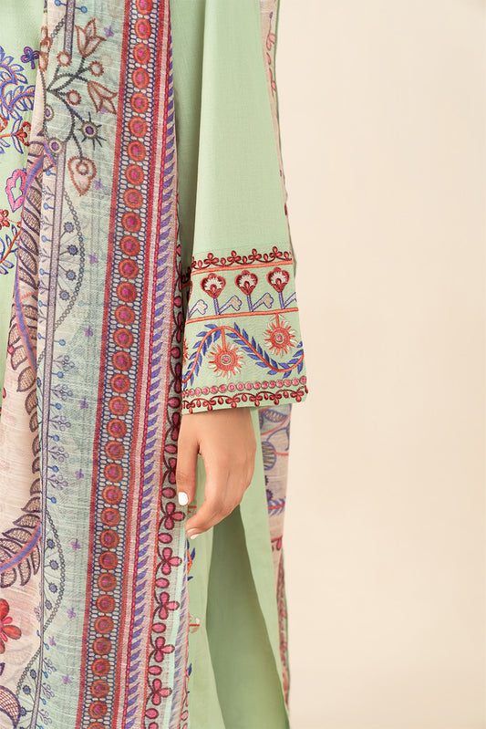 3 PIECE EMBROIDERED LAWN SUIT (PRET)