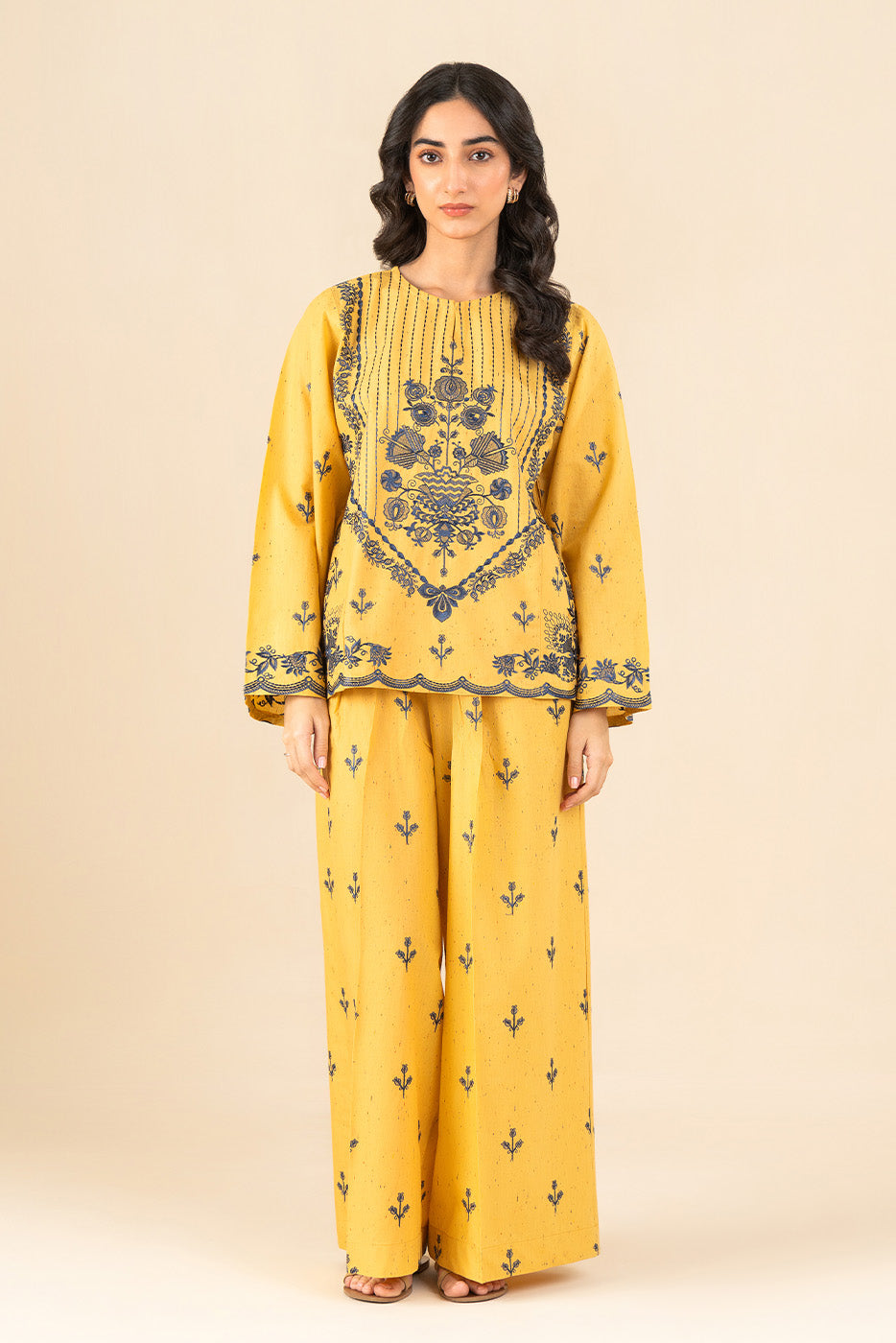 2 PIECE EMBROIDERED MULTI NEPS SUIT (FLOW)