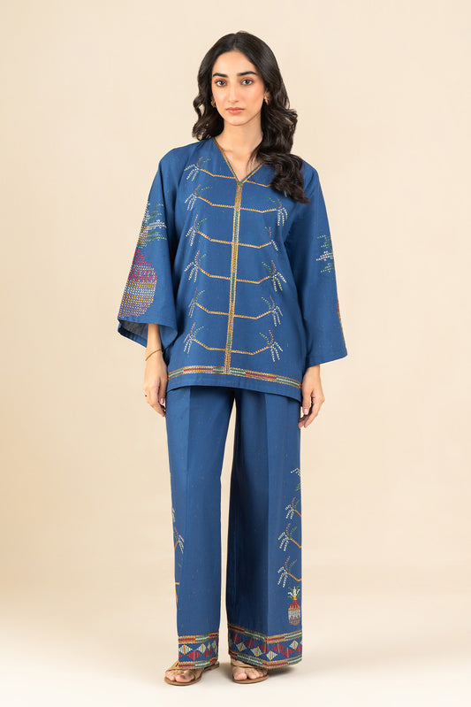 2 PIECE EMBROIDERED MULTI NEPS SUIT (FLOW)